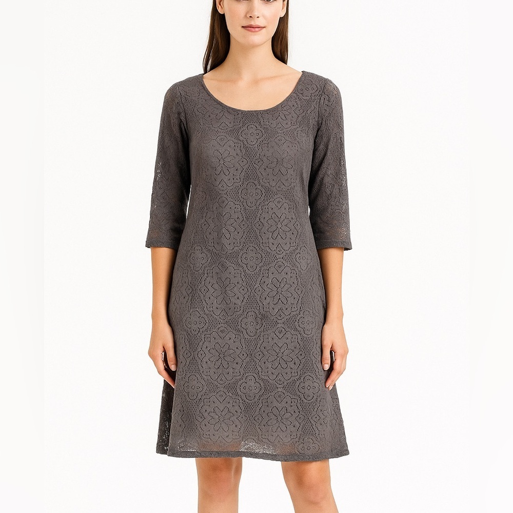 Matta NY gray lace 3/4 sleeves tunic